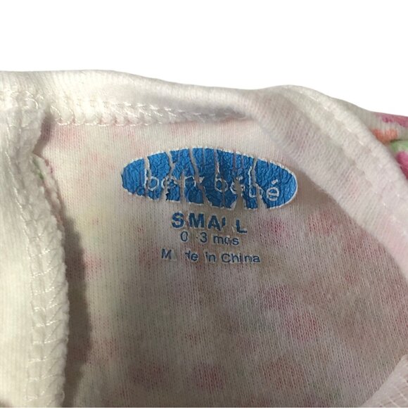 Baby Girls Rompers 2 Pc Set Carters & Bon Bébé 0-3 Mo Floral Leopard Cotton - Picture 5 of 13